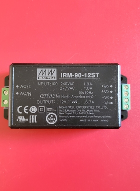 IRM-90-12ST/15/24/48 MEAN WELL明纬 90W安装型绿色电源模块全新