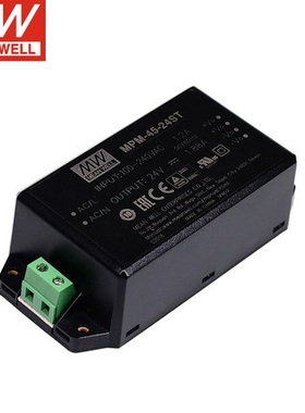 MPM-45-5ST/12/15/24/48 MEAN WELL明纬 45W高信赖绿色电源模全新