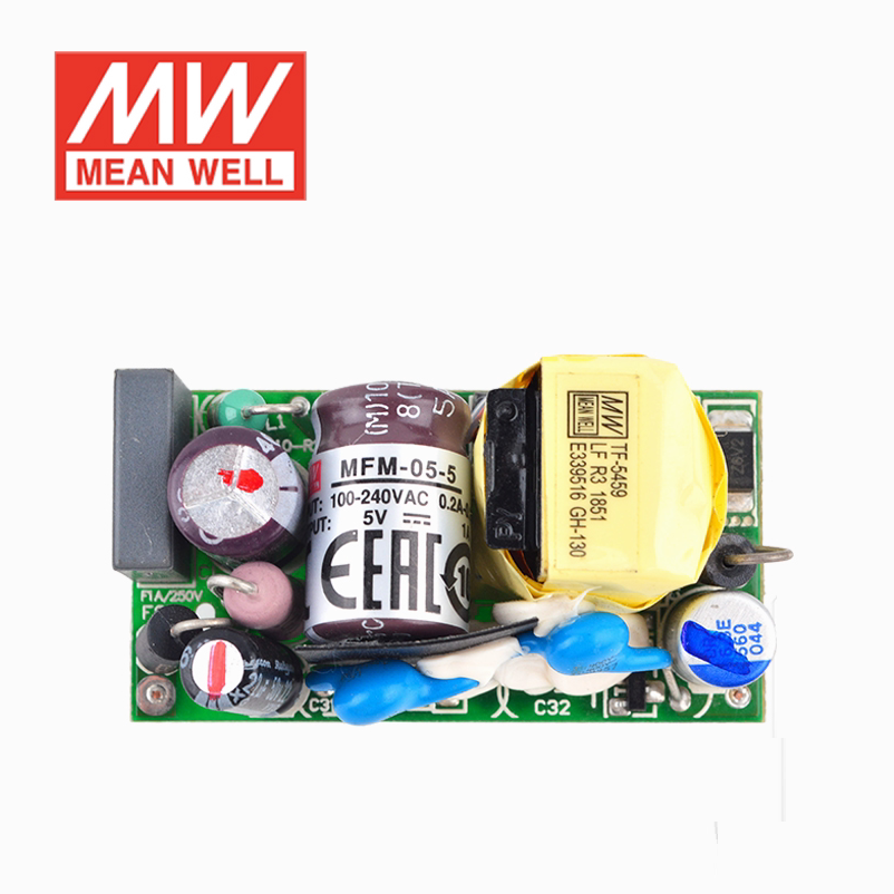 台湾明纬MFM-05开关电源5W 3.3/5/12/15/24V 基板型医疗级AC-DC