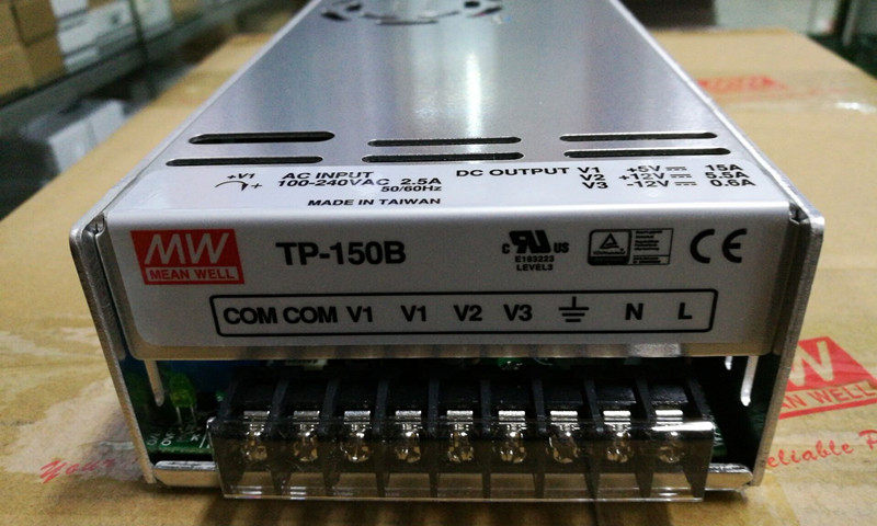 明纬三路开关电源TP-150B 150W5V15A/12V5.5A/-12V0.6A 实体仓库