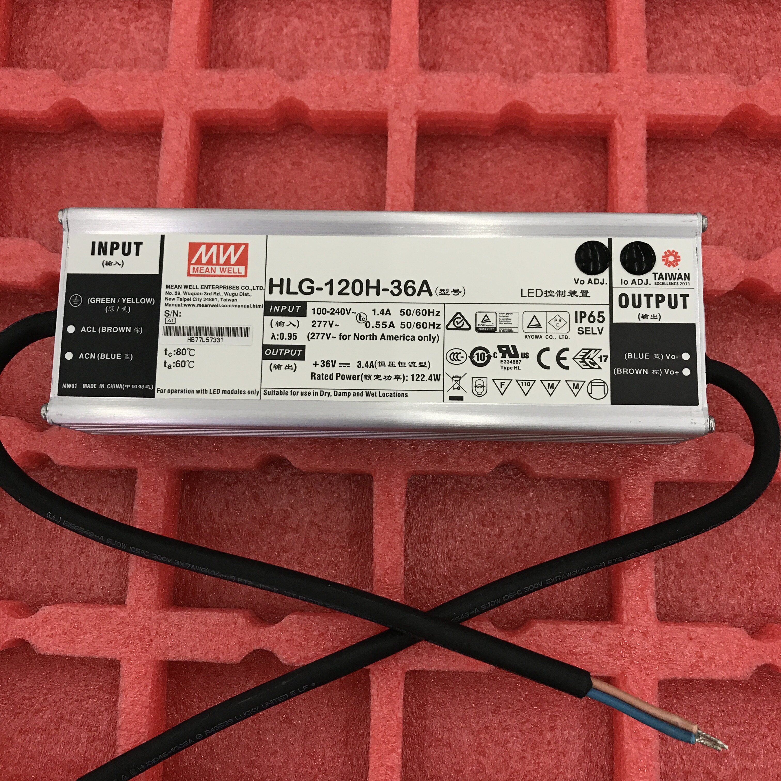 厂家直销 台湾明纬 MEAN WELL 电源 原装 假一赔十 HLG-120H-36A