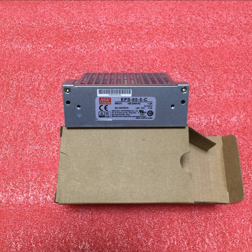 台湾明纬PCB裸板加壳电源EPS-65-5-C 65W 5V11A 实体仓库