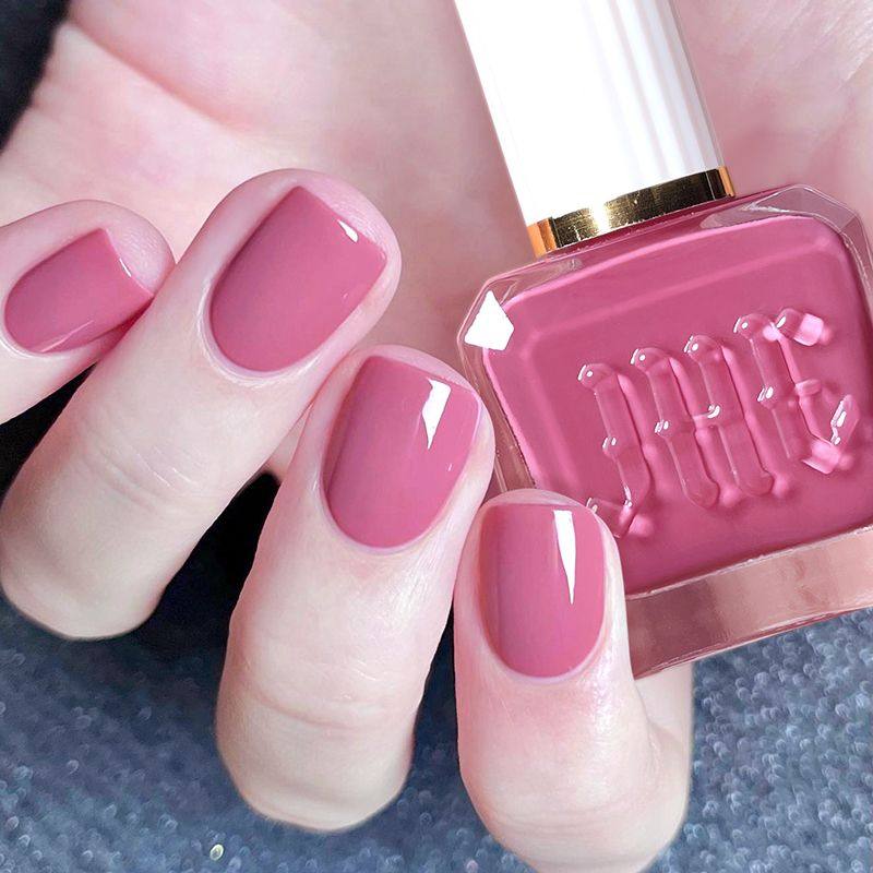 蜜桃豆沙色指甲油女持久不可剥免烤快干油性高档美甲套装脚趾显白