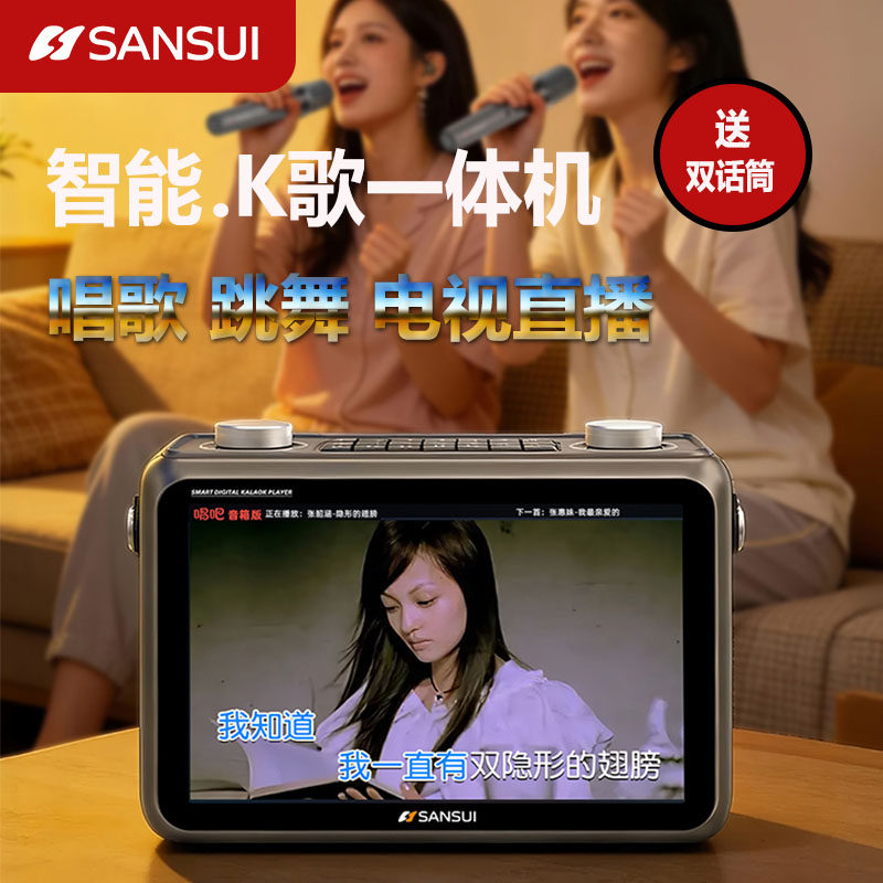 14寸山水新款k歌音响家用户外便携小型一体机家庭KTV蓝牙音箱套装