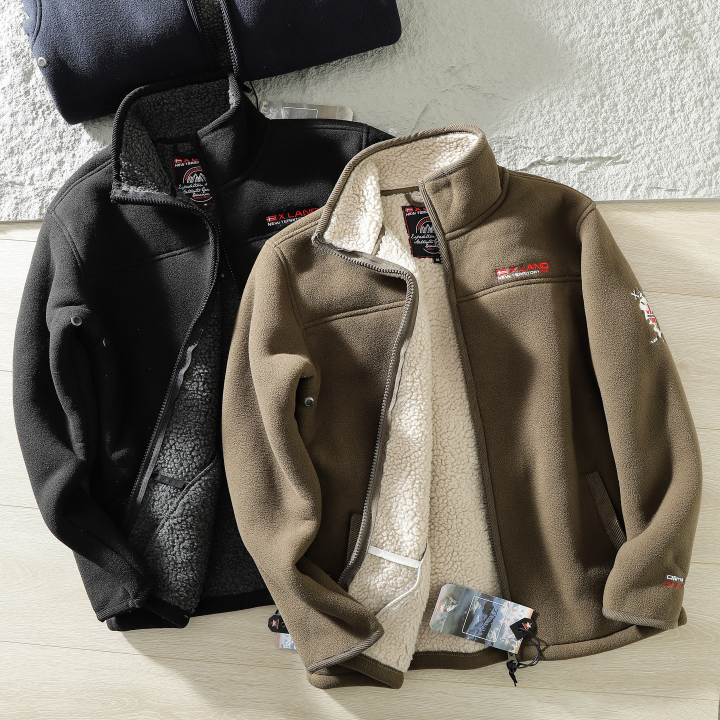 挪威单外贸 仿羊羔绒内里 冬季男士抗寒保暖加绒加厚立领棉衣外套,男装,棉衣,淘宝优惠券,粉丝福利购,淘宝优惠卷