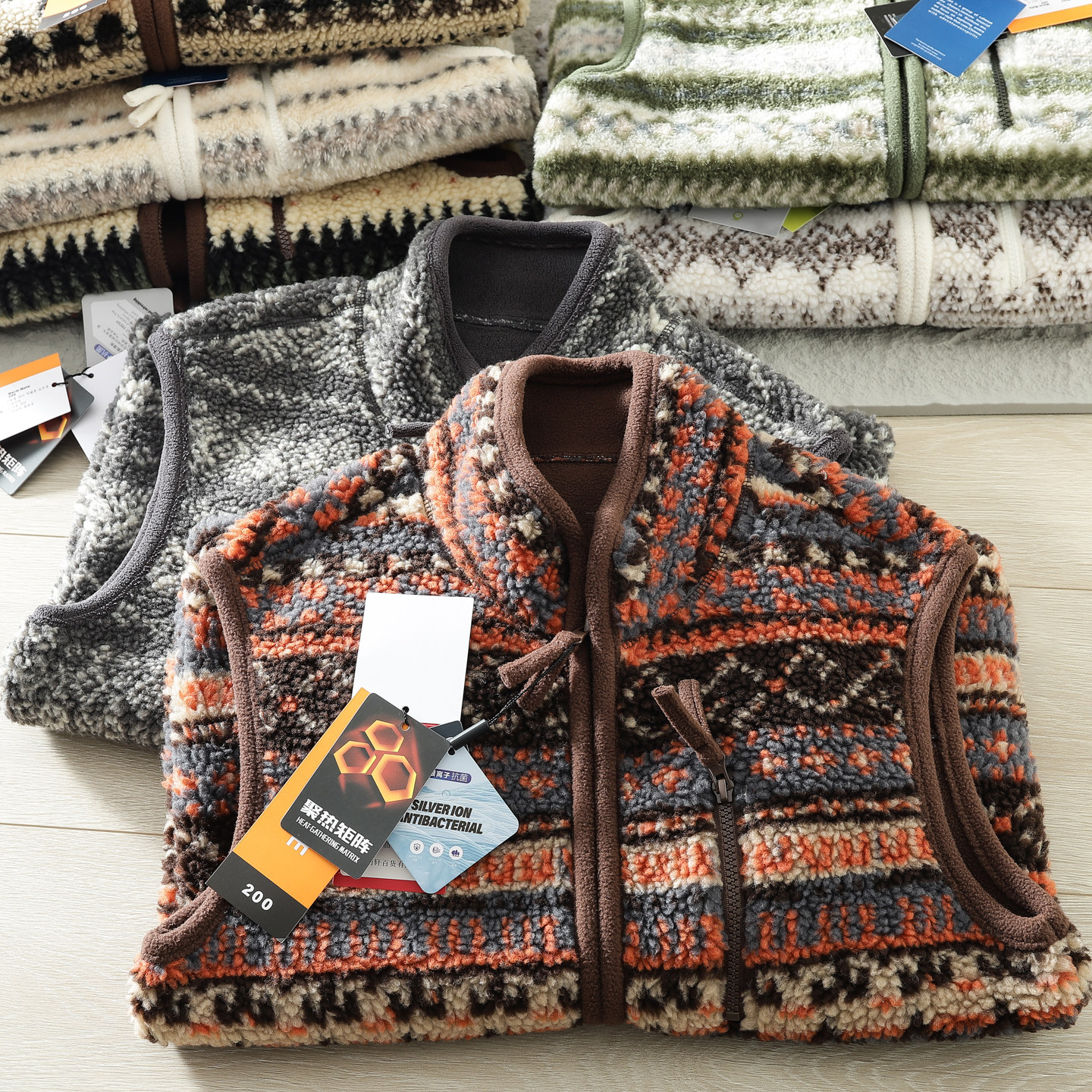 羊羔毛+摇粒绒！费尔岛风格 秋冬男女设计感保暖舒适立领马甲外套,男装,背心,淘宝优惠券,粉丝福利购,淘宝优惠卷