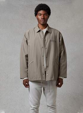 FEAR OF GOD ESSENTIALS FOG复线印花男女半拉链教练夹克