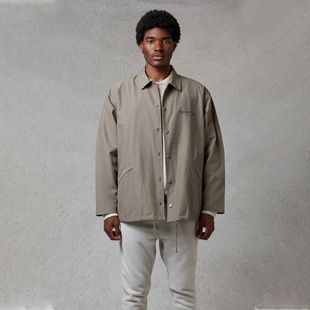 ESSENTIALS GOD FOG复线印花男女半拉链教练夹克 FEAR