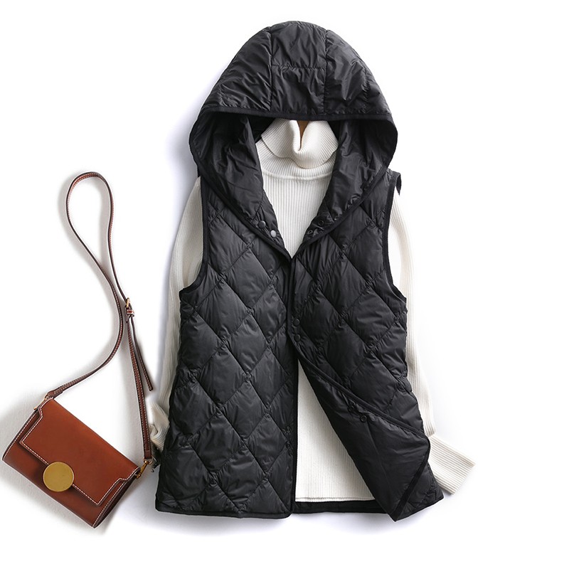 大衣背心马甲带帽外穿