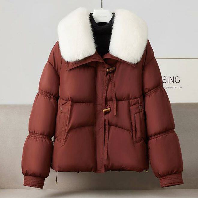 时尚大毛领羽绒棉服女2025年新款冬季棉衣外套洋气减龄短款小棉袄,女装/女士精品,棉衣/棉服,淘宝优惠券,粉丝福利购,淘宝优惠卷
