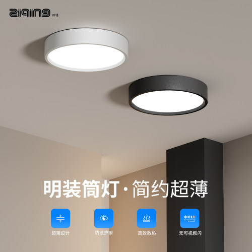 明装筒灯客厅卧室玄关led吸顶灯
