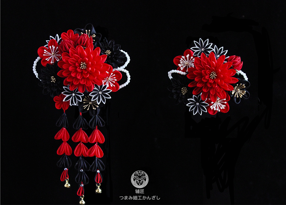 辅匠『恶女』细工花和风和服发饰细工发簪lolita古典玩偶