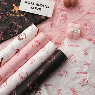 七夕新款凯蒂猫雪梨纸HelloKitty印花内衬纸花束包装纸鲜花包花纸