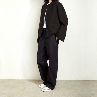 杲果羊毛羊毛呢短小香风短呢外套