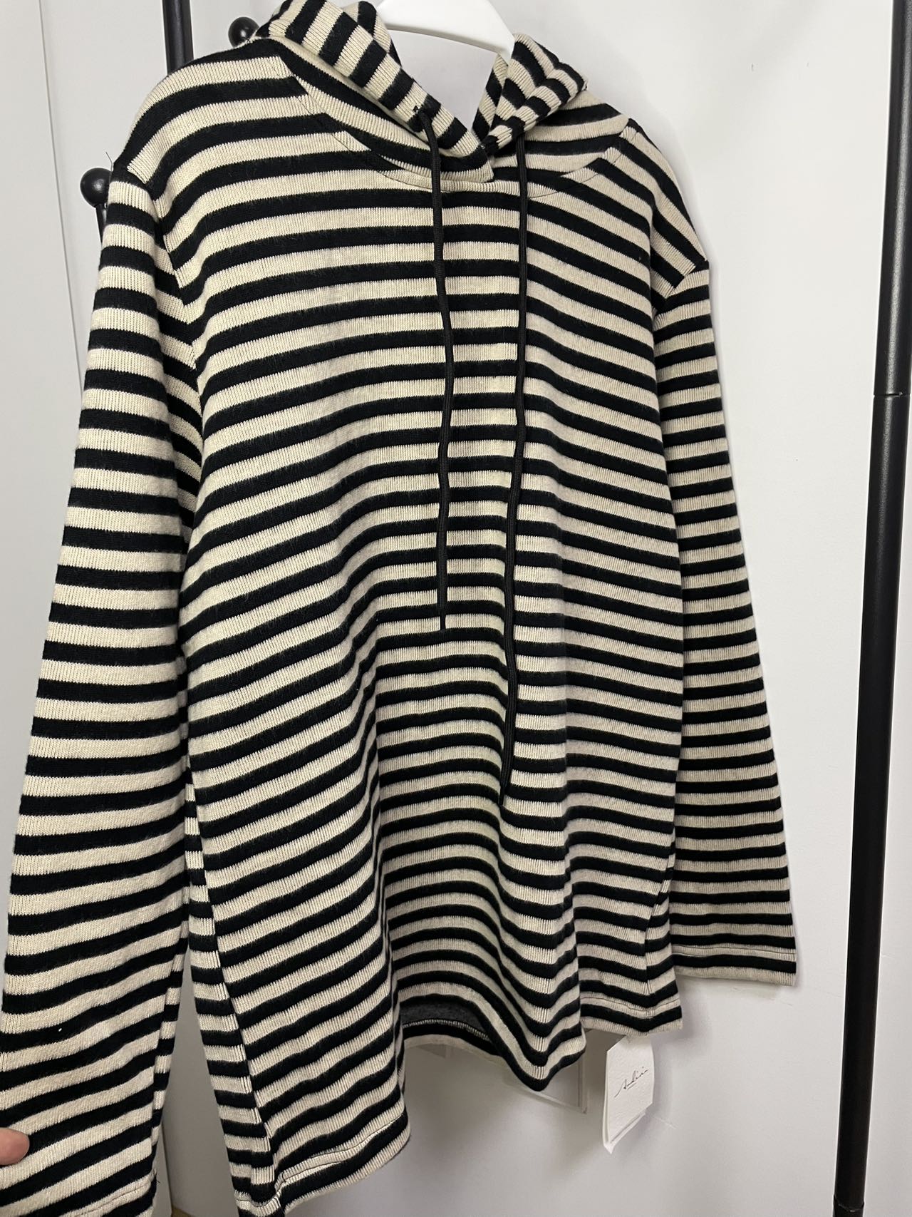 2025新款韩版百搭连帽加绒加厚条纹卫衣女款上衣