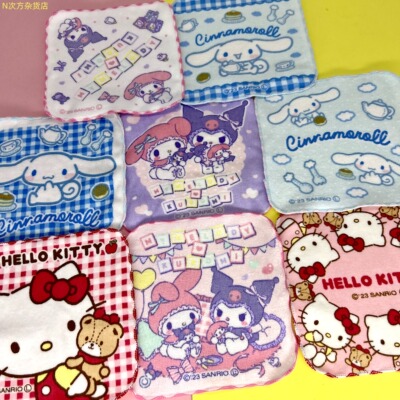 出口日本三丽鸥卡通大耳狗美乐蒂凯蒂猫库洛米小方巾面巾毛巾