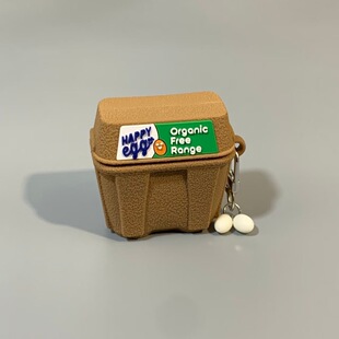 创意鸡蛋盒AirPods 4代卡通硅胶保护套适用 pro3苹果蓝牙耳机壳3