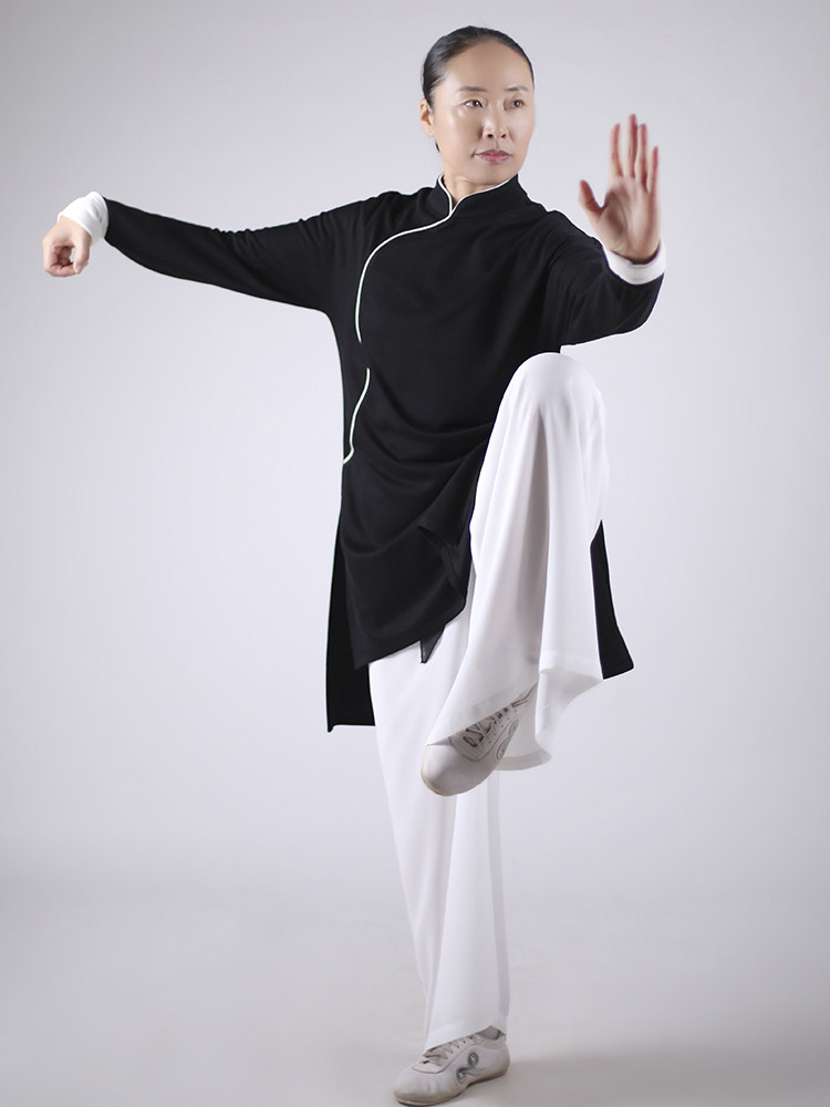 马蕾太极春秋新款休闲太极服女士练功晨练服莫代尔棉时尚定制旗袍