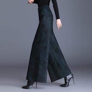 女裤 时尚 子2025春夏新款 高腰宽松阔腿裤 今年流行爆款 大脚长裤 裙裤