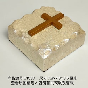 十字架桌面摆件礼品装饰品C1530JDJ家居树脂仿真石摆饰礼物摆设