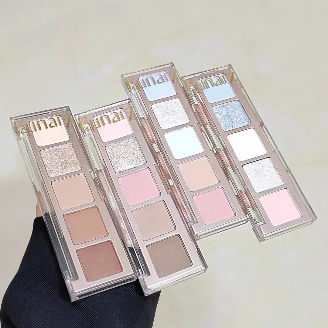 eunarz又姿五色眼影绿色蓝色哑光玩妆大地色粉珠光闪片小众橘棕盘