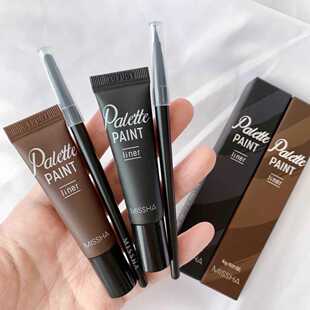 韩国谜尚missha眼线膏笔液笔胶笔带刷子黑色棕色持久防水不晕染6g