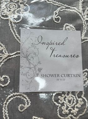 M104-1灰色小白花窗帘175*180cm两袋