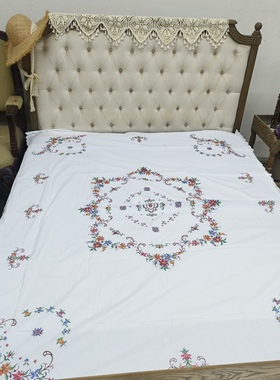 B205 十字绣960D双人被套2×2.3m白色棉质