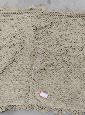 孤522 本色钩针腰枕套 35*50cm 一对出