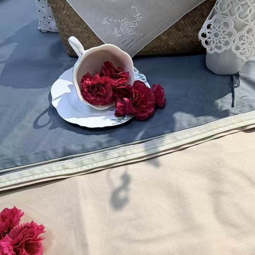 DZ386【玫瑰棉】绿色被套1.5*2m