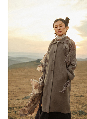 Say Ya【幻】珍心大衣 重磅翻领羊绒加密长大衣 宽松/版型好