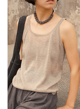 Say Ya【幻】幽影零感精纺100支羊绒背心细肩带款简约透气