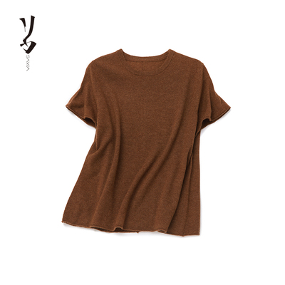 四季小题基础款针织小袖T恤