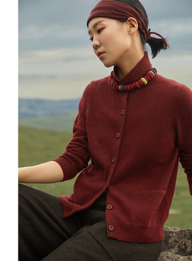 Say Ya【幻】十二个月 小polo领山羊绒针织开衫女款早秋上衣外套