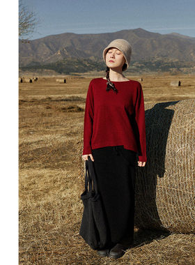 Say Ya【幻】精纺100支羊绒雷纹提花休闲套头衫  宽松/质感