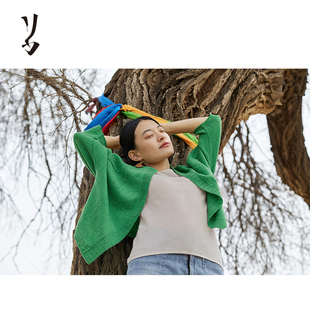 七分袖 Say 空调房 分片织镂空羊绒仿茶服 玉炉茶烟 幻