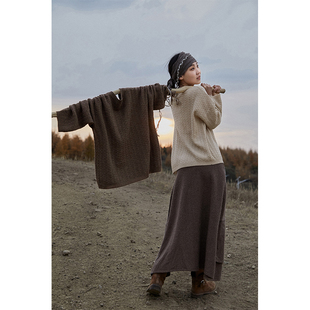 重磅小绞花圆领羊绒套头衫 幻 宽松 Say