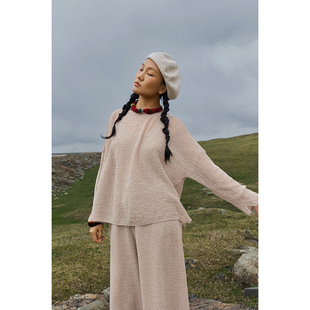 简约 Say 幽影零感精纺100支套头上衣宽松 幻 打底