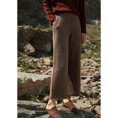 Say 九分直筒高腰保暖 行者云加厚无痕一体羊绒阔腿裤 幻