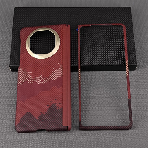 适用华为mate x5手机壳超薄Matex5凯夫拉芳纶碳纤维保护套x5折叠屏散热全包防摔硬壳新款高端商务磁吸后盖轻