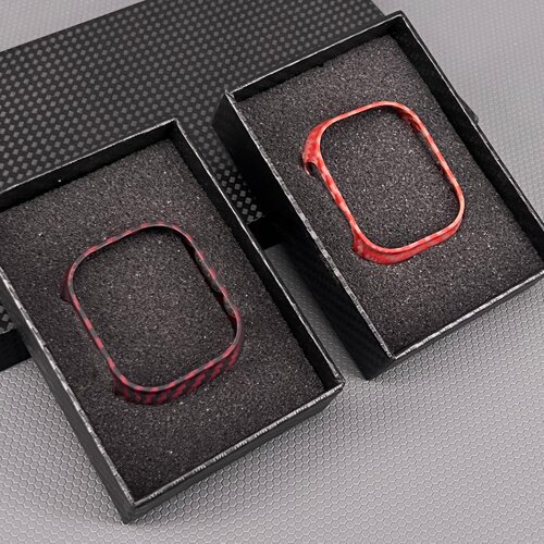 适用S10苹果iWatch Ultra2/3碳纤维手表壳S9凯夫拉芳纶轻薄保护套