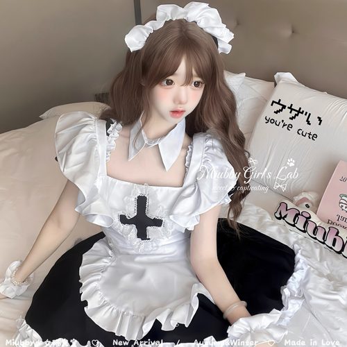 Miubby「十字人偶」日系软妹蕾丝边十字Lolita女仆装万圣节cos服
