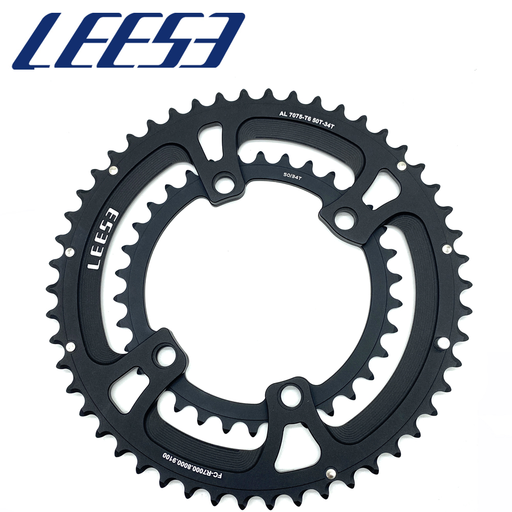 4爪110BCD公路双盘 适用于shimano公路车牙盘R7000/R8000/R9100