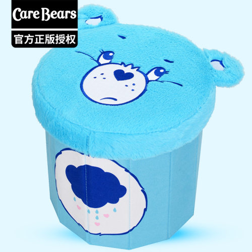 正版爱心小熊carebears彩虹熊卡通毛绒收纳箱储物凳可折叠凳子