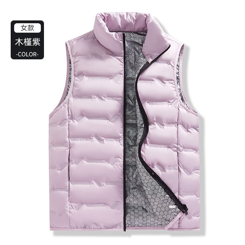外贸尾单大码男女羽绒背心外套马甲韩版冬季羽绒保暖运动宽松立领