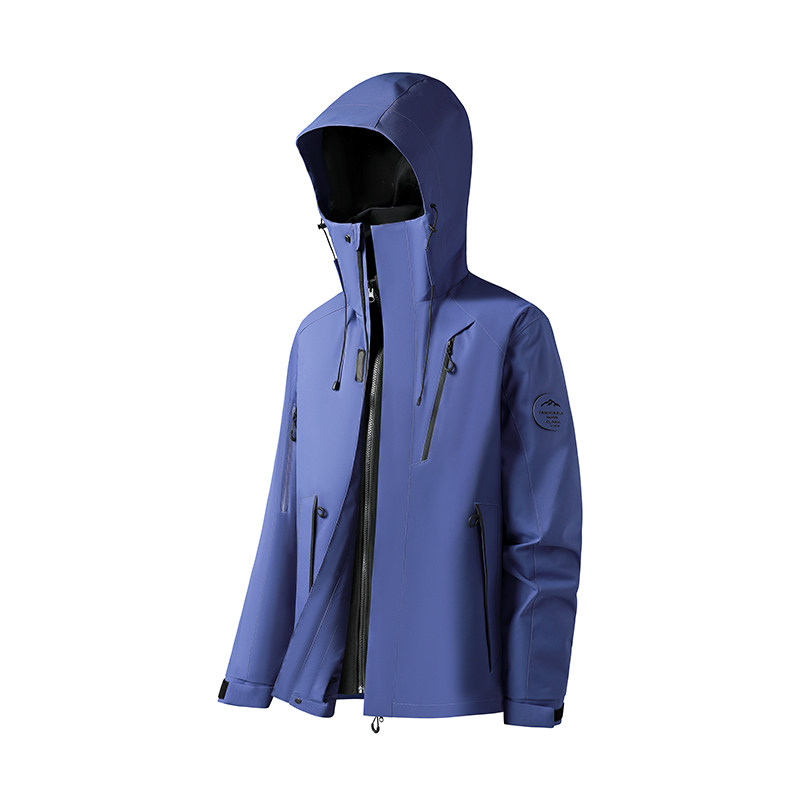 外贸尾货品牌雨神系列冲锋衣三合一两件套男女防水户外徒步登山服