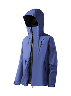 外贸尾货品牌雨神系列冲锋衣三合一两件套男女防水户外徒步登山服