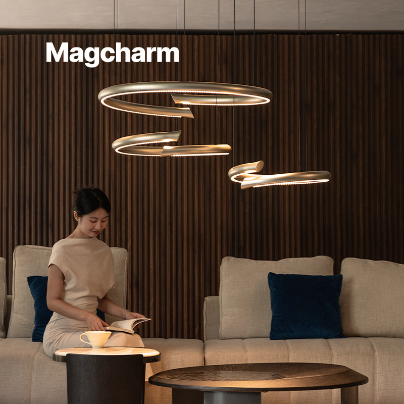 诺克Magcharm悠兰客厅吊灯现代简约大厅主灯高级感轻奢奶油风灯具,家装灯饰光源,客厅吊灯,淘宝优惠券,粉丝福利购,淘宝优惠卷