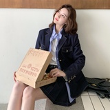 大货仿牛仔学院风两件套上衣+半身裙2B218-2501P195，控278，女装套装/套裙，2B218