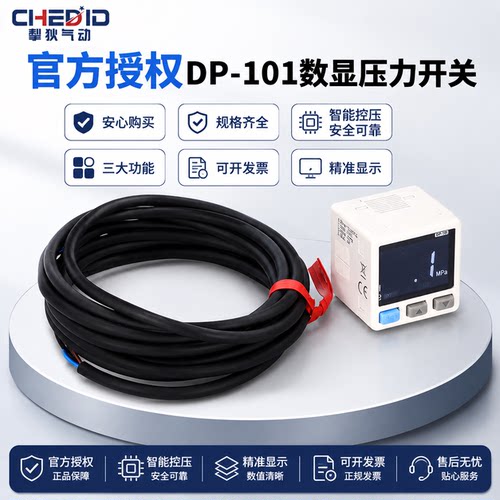 数显压力开关传感器高精度真空正负表气压表DP-101/102A